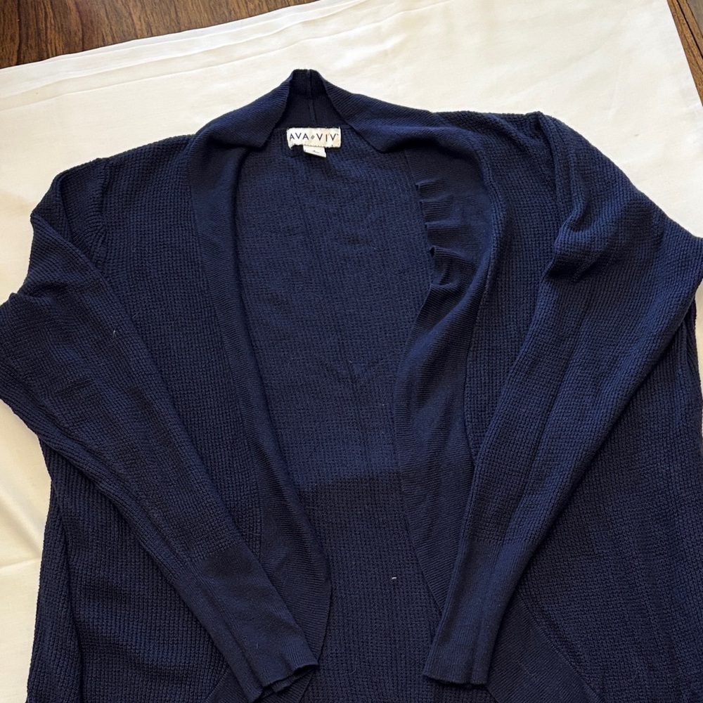 Ava & Viv Women's Navy Cardigan